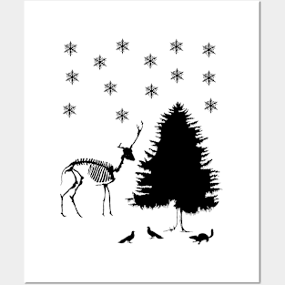 Deer Skeleton Posters and Art